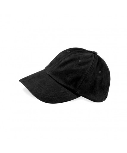 Low Profile Heavy Brushed Cotton Cap Black