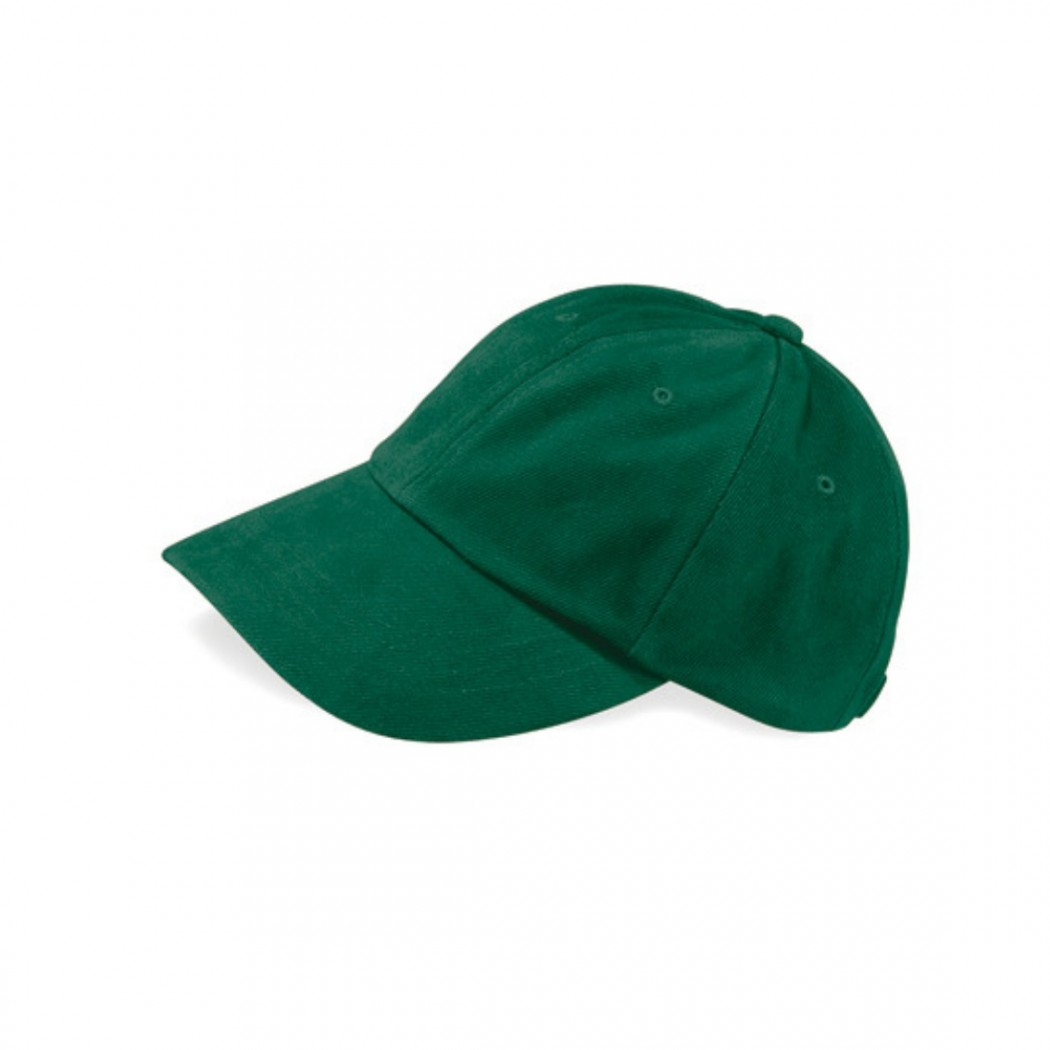 Low Profile Heavy Brushed Cotton Cap Bottle Green
