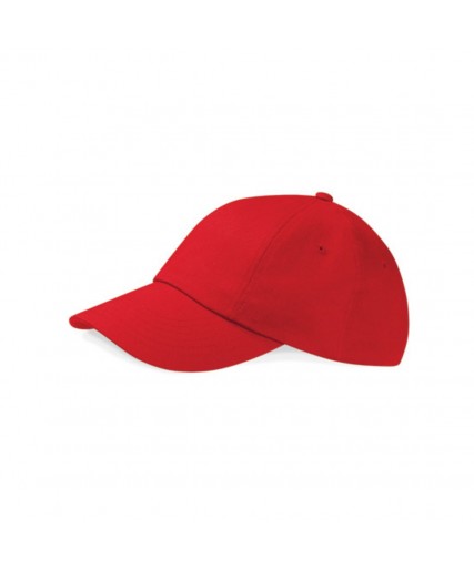 Low Profile Heavy Cotton Drill Cap Red