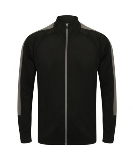 Unisex Knitted Tracksuit Top Black/Gunmetal Grey Unisex Knitted Tracksuit Top Black/Gunmetal Grey