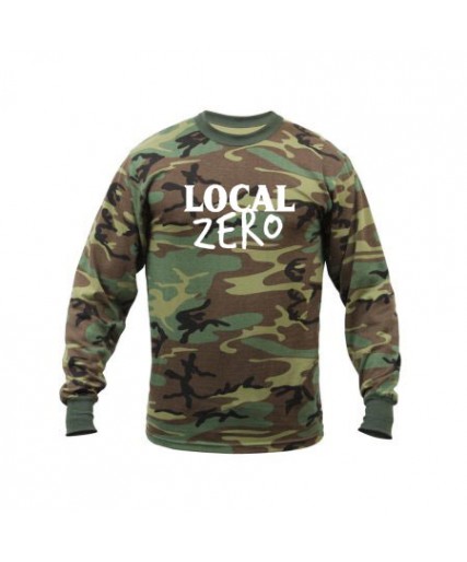 Local Zero Mens Longsleeve Camo Tee