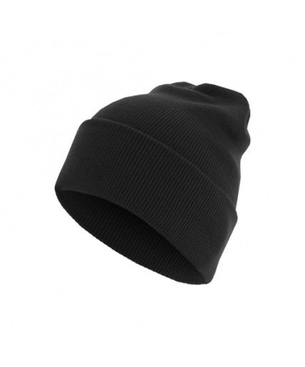 Beanie Basic Flap Long Version Black Beanie Basic Flap Long Version Black