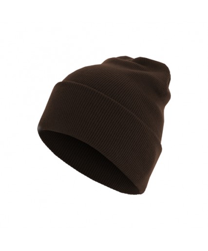 Beanie Basic Flap Long Version Brown Beanie Basic Flap Long Version Brown
