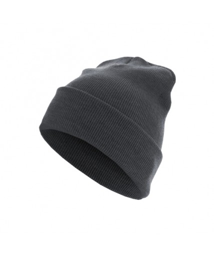 Beanie Basic Flap Long Version Heather Grey Beanie Basic Flap Long Version Heather Grey
