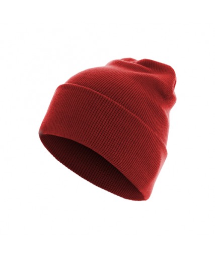 Beanie Basic Flap Long Version Red Beanie Basic Flap Long Version Red