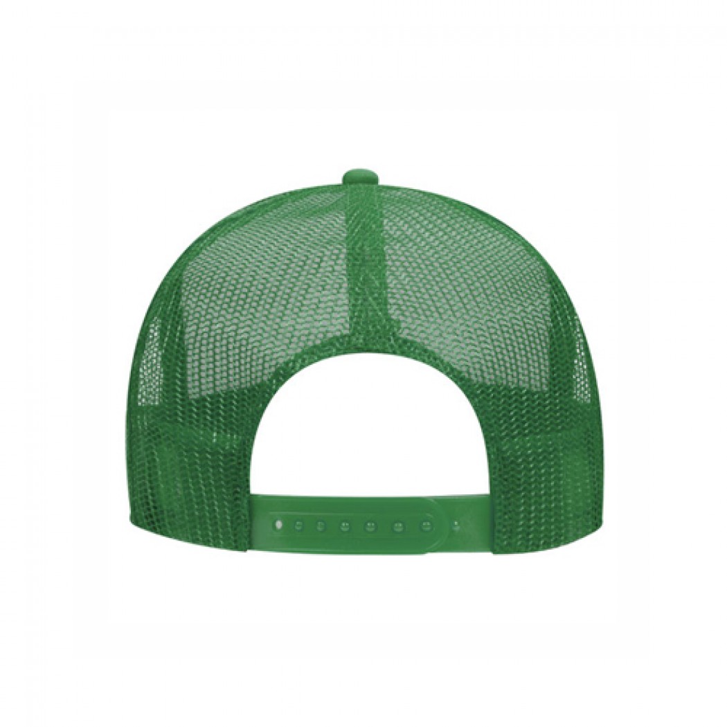 OTTO CAP 5 Panel High Crown Mesh Back Trucker Hat Kelly/White/Kelly
