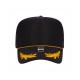 OTTO CAP 5 Panel High Crown Mesh Back Trucker Hat Black/Gold OTTO CAP 5 Panel High Crown Mesh Back Trucker Hat Black/Gold