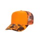 OTTO CAP 5 Panel High Crown Mesh Back Trucker Hat Orange Camo