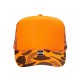 OTTO CAP 5 Panel High Crown Mesh Back Trucker Hat Orange Camo