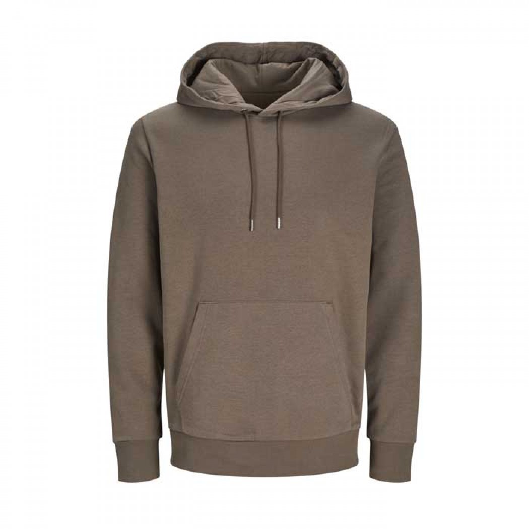 Jack & Jones Blanks Cosy Hoodie Falcon Brown Jack & Jones Blanks Cosy Hoodie Falcon Brown