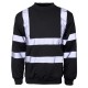 Hi Vis Crew Neck Sweatshirt Black