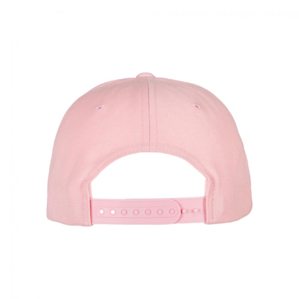 YP Classic 5-Panel Premium Curved Visor Snapback Cap Prism Pink