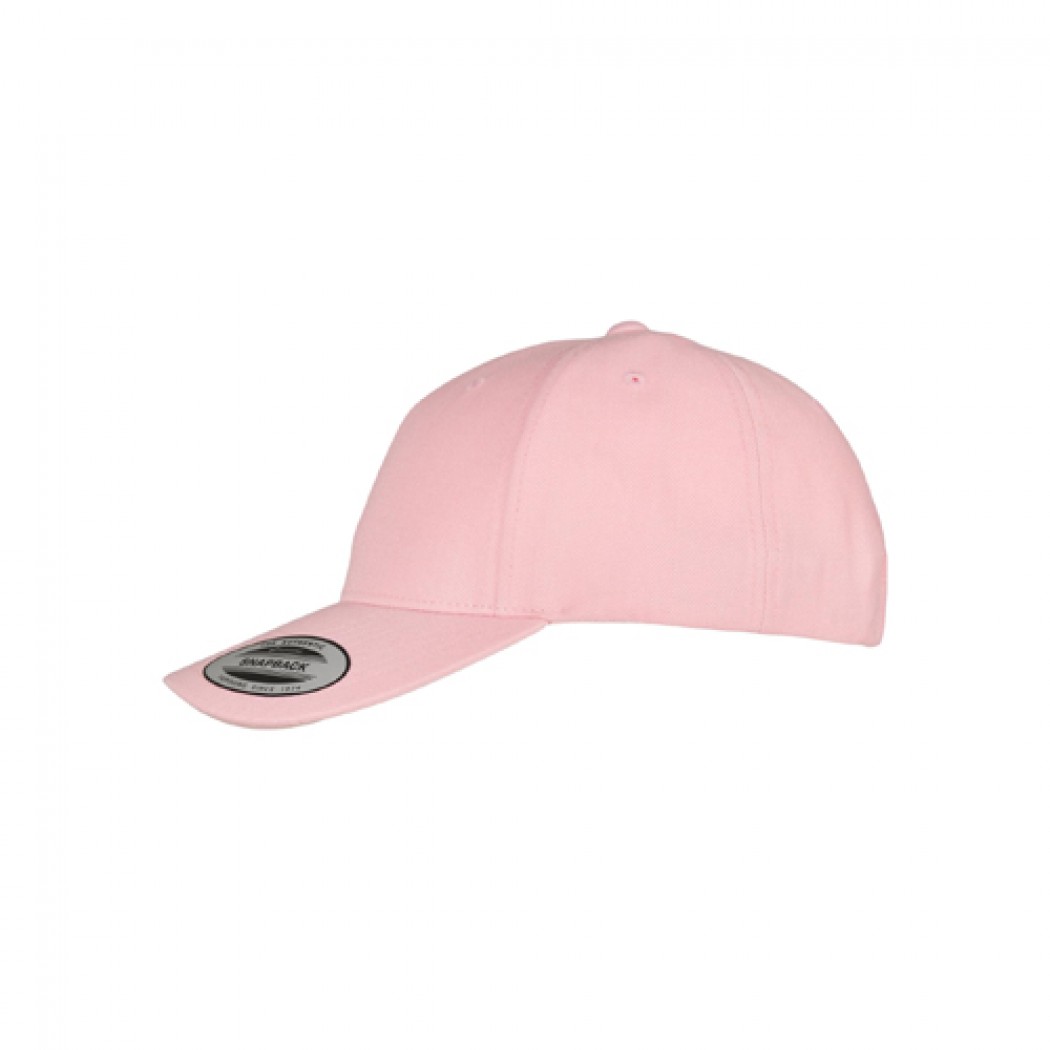 YP Classic 5-Panel Premium Curved Visor Snapback Cap Prism Pink