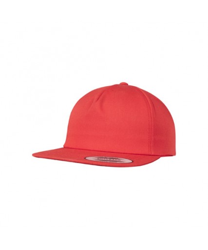 Unstructured 5-Panel Snapback Red