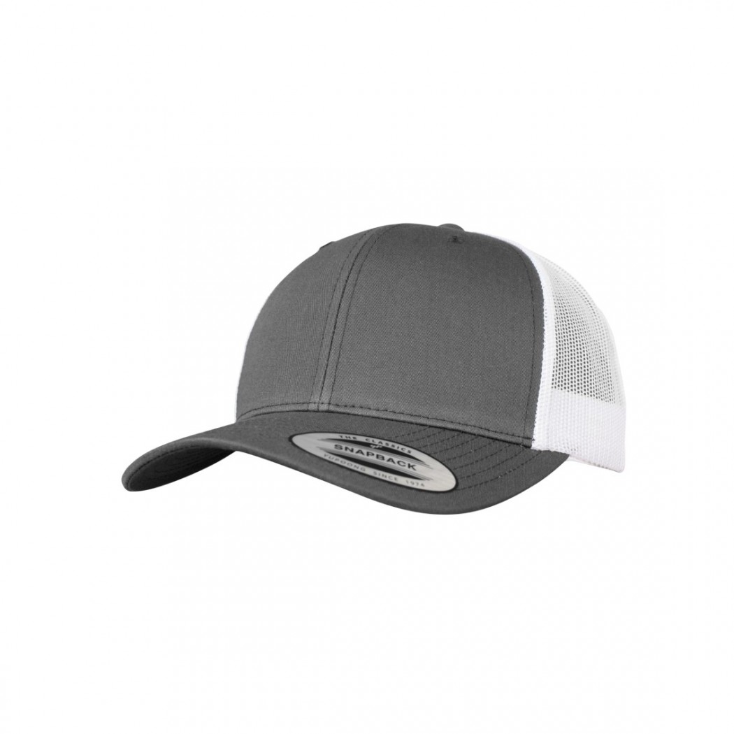 Retro Trucker Cap Dark Grey/White