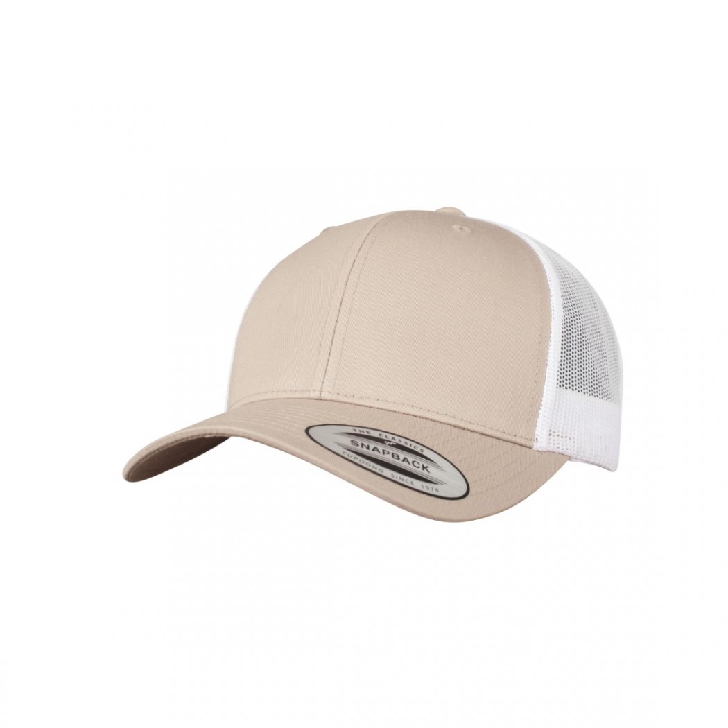 Retro Trucker Cap Khaki/White