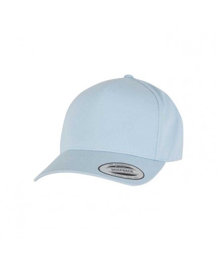 5-Panel Curved Classic Snapback Cap Light Blue