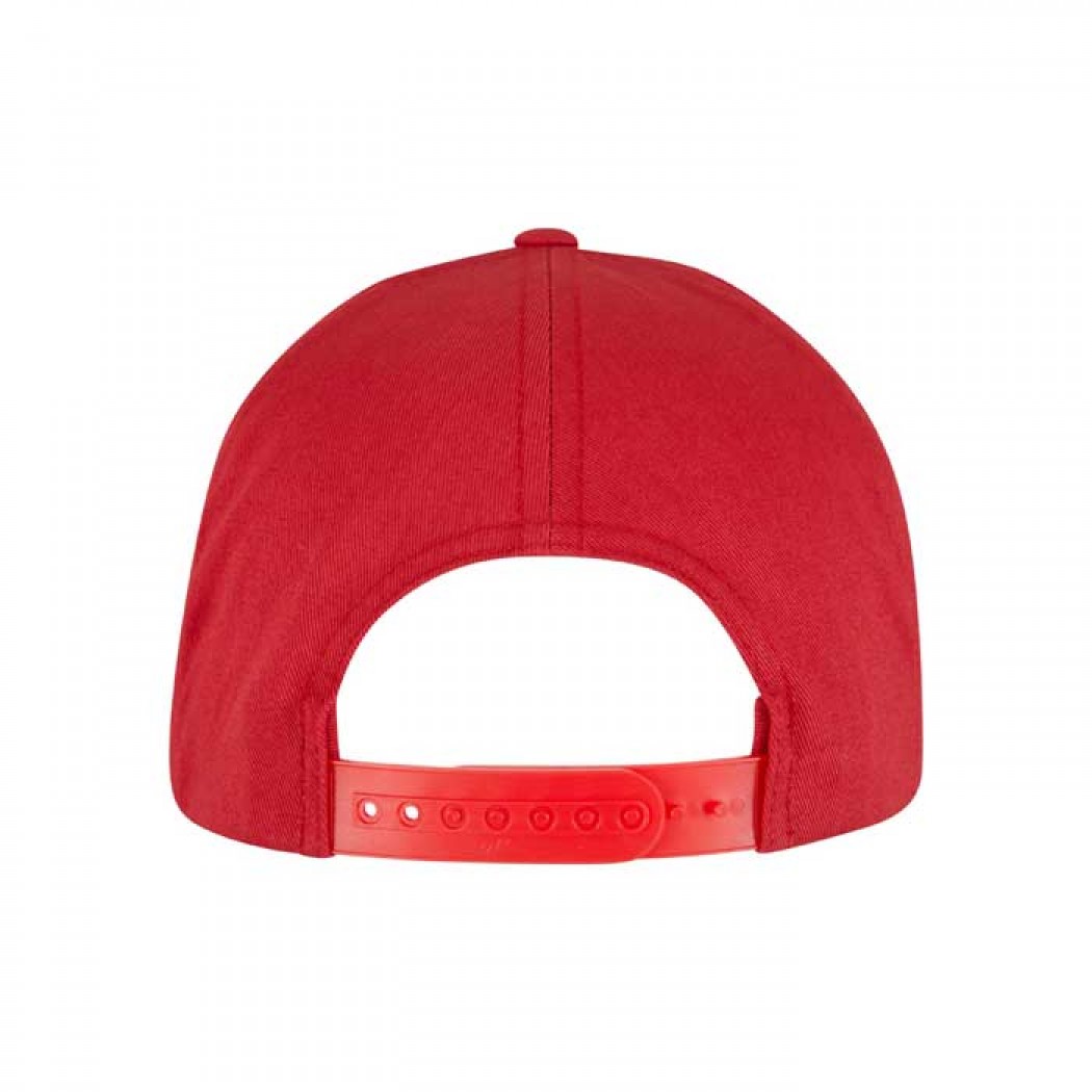 5-Panel Curved Classic Snapback Cap Red 5-Panel Curved Classic Snapback Cap Red