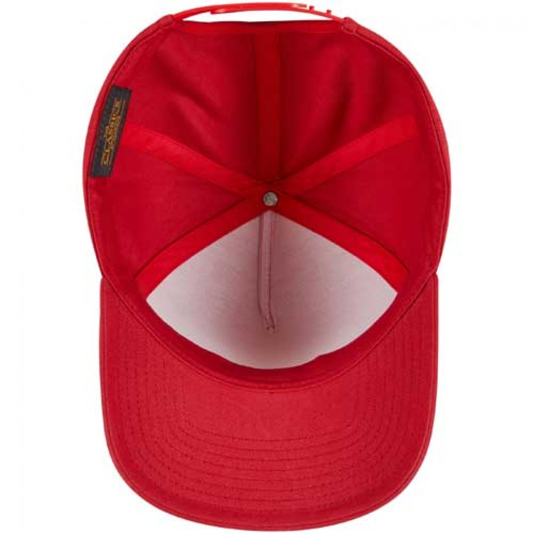 5-Panel Curved Classic Snapback Cap Red 5-Panel Curved Classic Snapback Cap Red