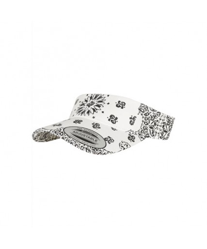 Paisley Printed Visor White
