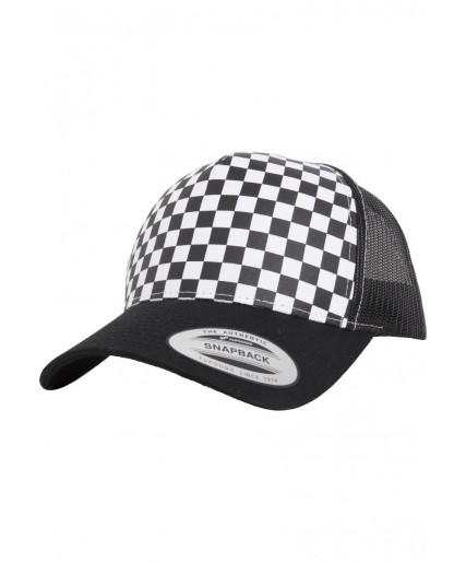 Checkerboard Retro Trucker Black/White