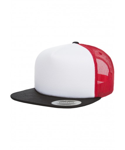 Flexfit Foam Trucker Black/White/Red