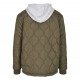 Quilted Hooded Jacket Olive