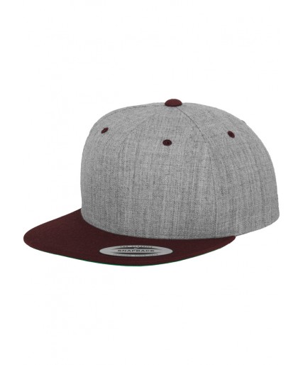 Classic Snapback 2-Tone cap Heather/Maroon Classic Snapback 2-Tone cap Heather/Maroon