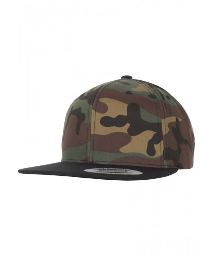 Classic Snapback Two-Tone Green Camo / Black Visor